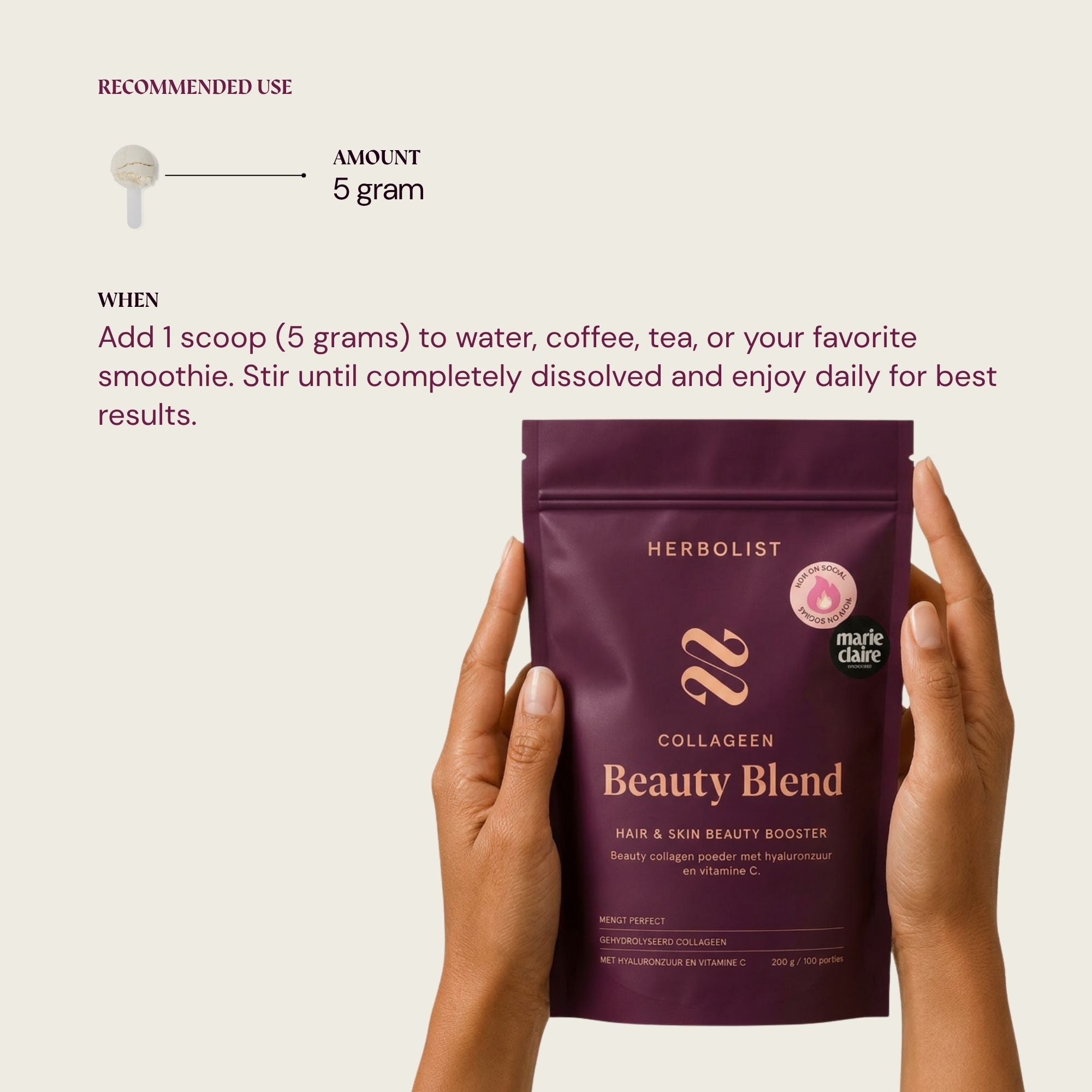 Herbolist Kollagen Beauty Blend Nachfüllpackung